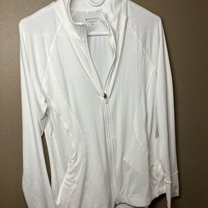 Athleta Cream Zip-Up Jacket